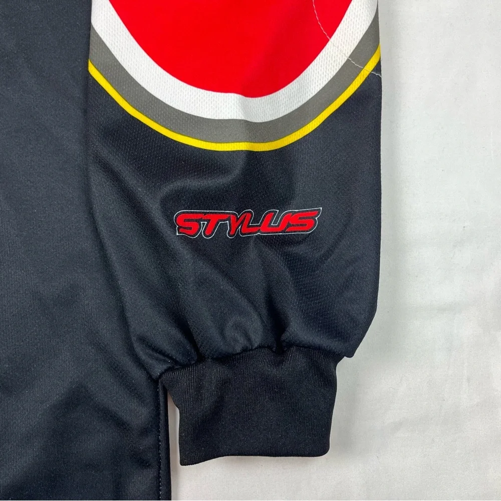 Vtg Answer Mens BMX Motocross Jersey XL 90s Red/Black Mock Neck A9 - Picture 6 of 10